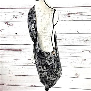 Thai Tribal Print Large Boho Hippie Shoulder Bag